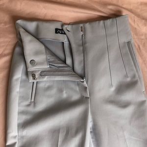 ZARA Blue-Gray high waisted slacks